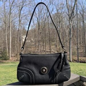 Dooney and burke black leather